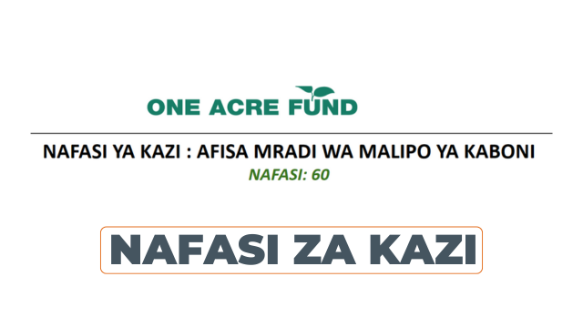 60 Vacancies Carbon Payment Officer at one acre fund